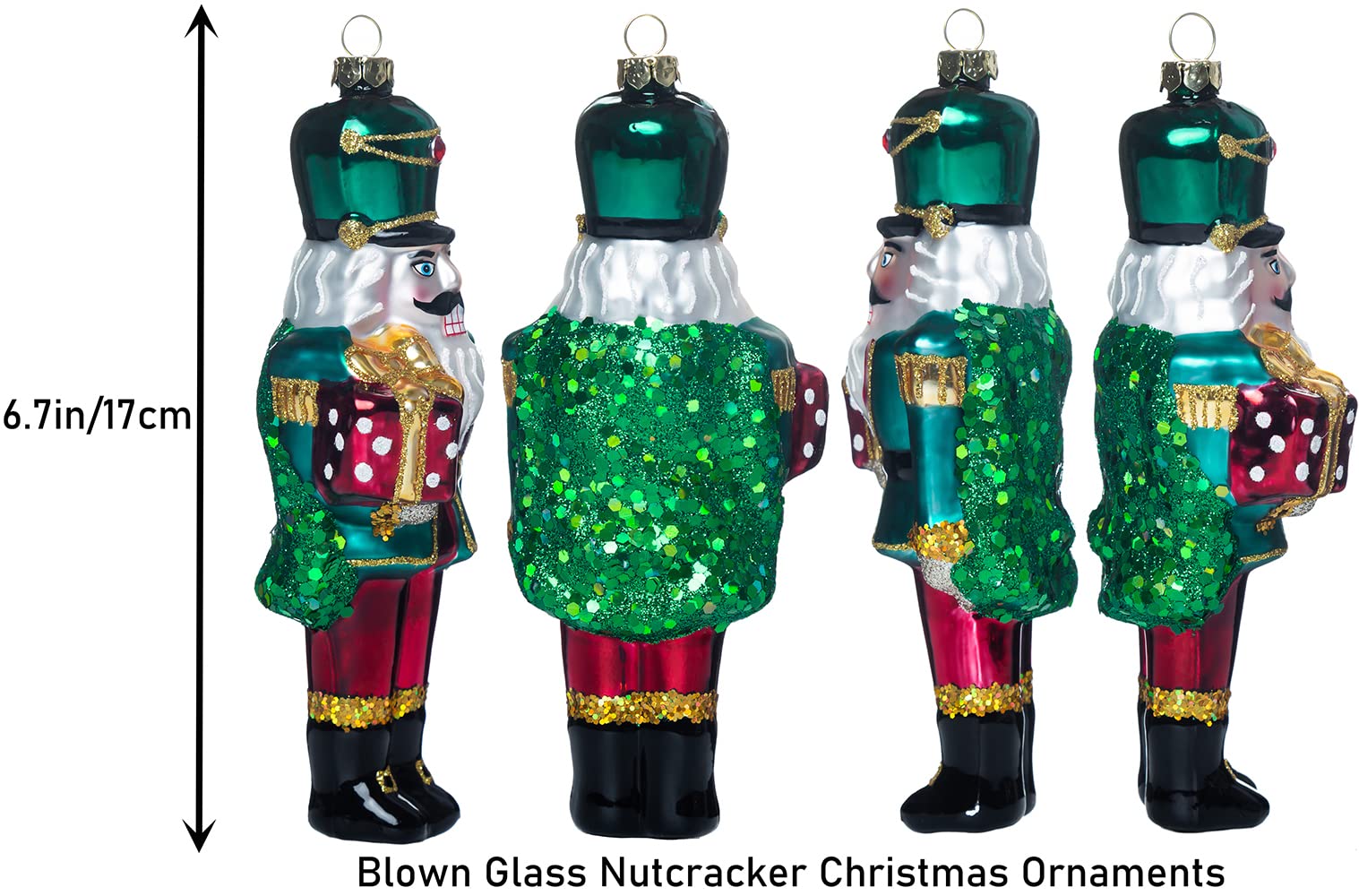 Amazon.co.jp: 吹きガラス くるみ割り人形 クリスマスツリー